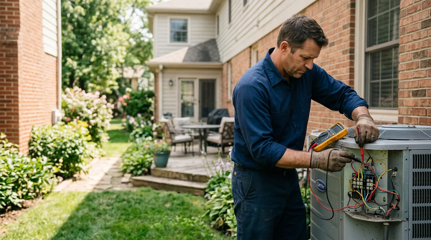 HVAC technician working near Camden Wyoming, DE